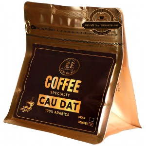 Cà phê Cầu Đất Arabica rang xay CTV túi zip 100g