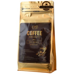 Cà phê Specialty Arabica rang xay No.1 CTV túi zip 250g