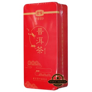Trà Phổ Nhĩ chín Vân Nam Jun Xiang ép viên hộp thiếc 252g