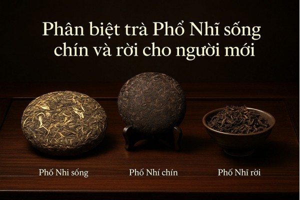 Phân biệt trà Phổ Nhĩ sống, chín và rời cho người mới