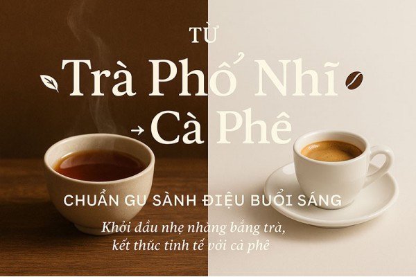 Uống Trà Phổ Nhĩ rời mỗi sáng thay cà phê thật sành điệu