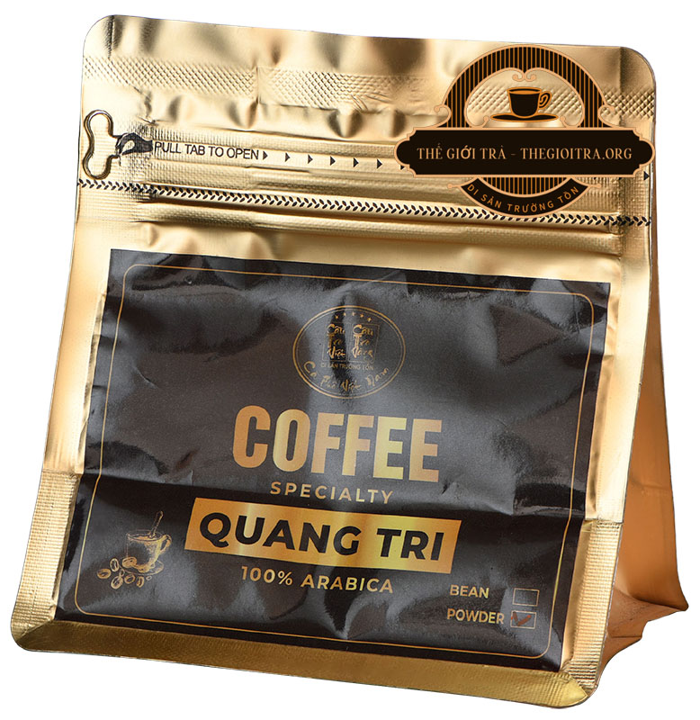 Cà phê Quảng Trị Arabica Specialty rang xay CTV túi zip 100g