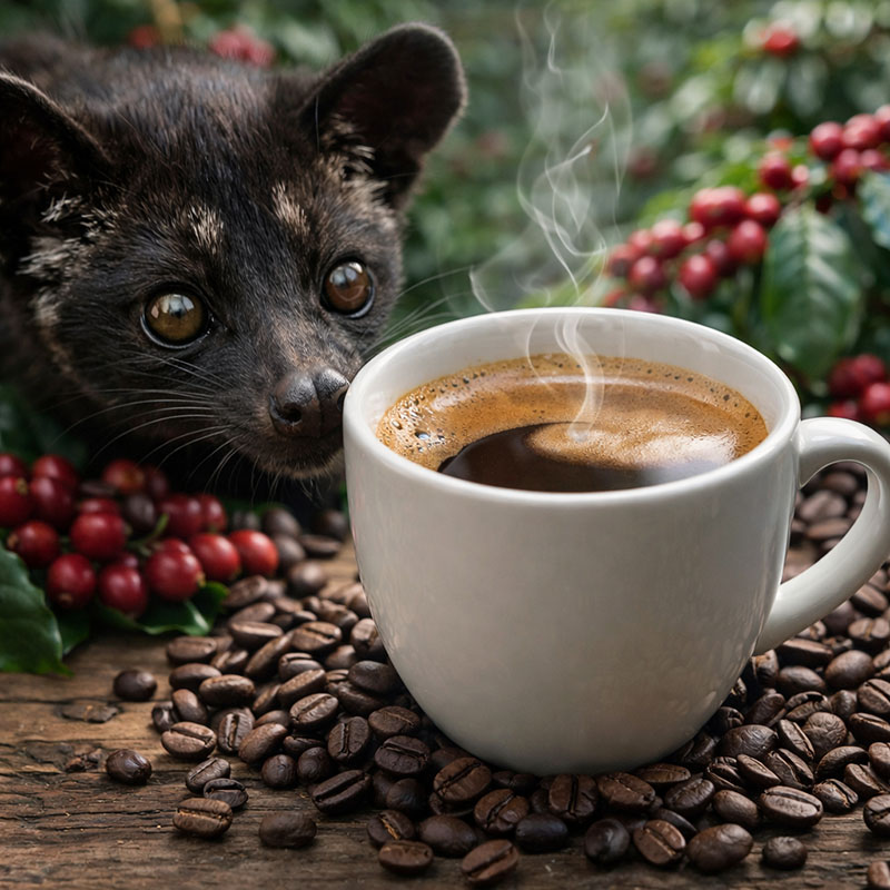Cà phê chồn Kopi Luwak Việt Nam cảm giác floral aroma nhẹ, acidity sáng vừa phải và body mượt